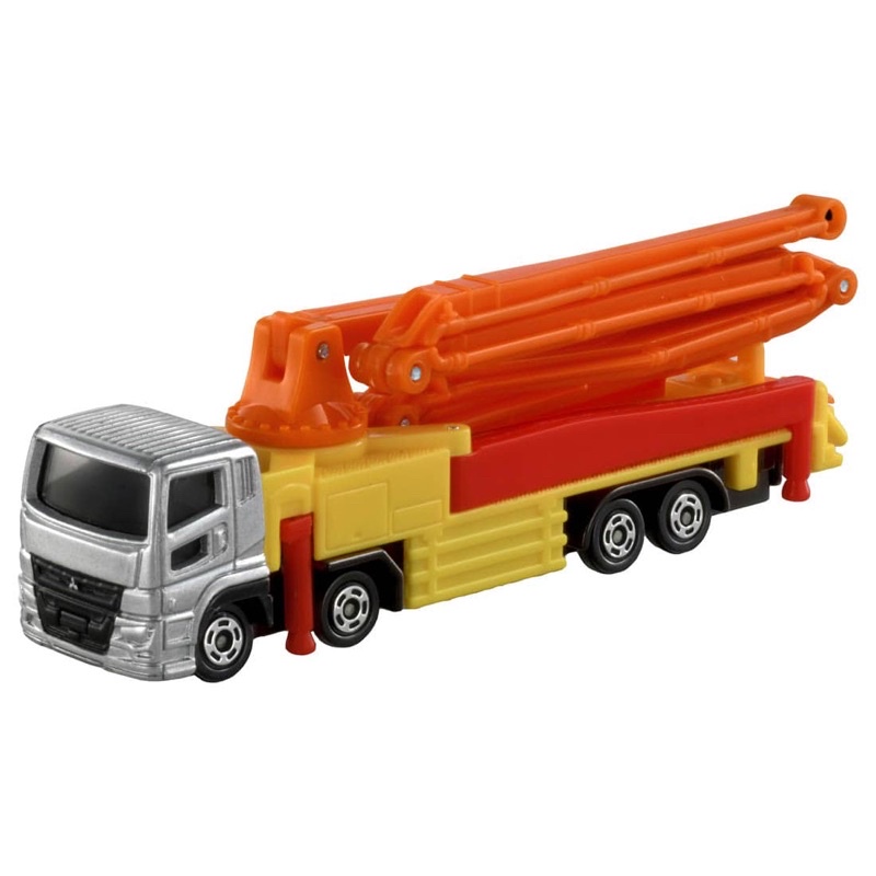 Hobby Store xe mô hình Long Tomica No 127 Mitsubishi Fuso Super Great Concerete Pumping Truck - Xe Phun Xi Măng Full Box
