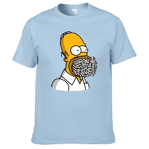 Simpsons homer simsons homer simsons homer Funny Spoof Áo thun ngắn tay dáng rộng Kích thước lớn Cot