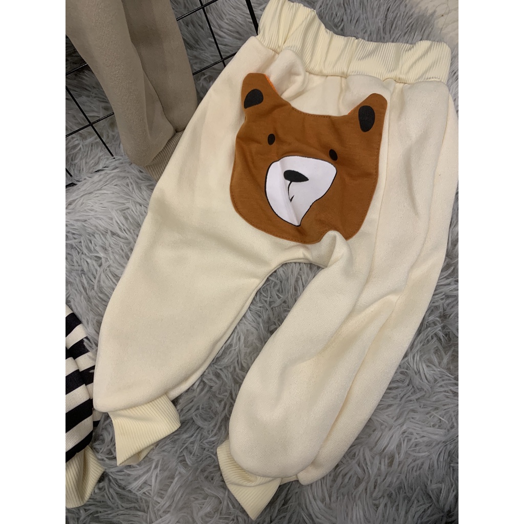 Quần Nỉ Cho Bé Hình Thú Cute - Quần Nỉ Dài Lót Bông Dày Dặn Từ 4-22kg Cho Bé Trai Và Bé Gái Chaarlie Kids