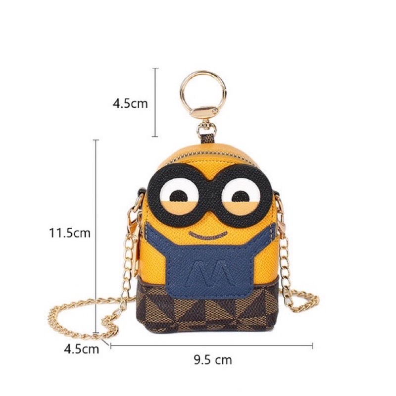 Túi Đeo Chéo Mini Gấu dâu tây Bunny Họa Tiết Đáng Yêu Thời Trang Cho Nữ, Túi Đeo Chéo Minion Đựng Điện Thoại Full Box