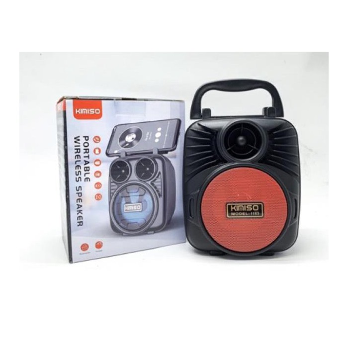 Loa Bluetooth Không Dây Mini Kimiso KM 1182 , Bass Mạnh, Chất Lượng Âm Tuyệt Hảo, Dung Lượng Pin Lớn, Có Đèn Led Nhấp Nh