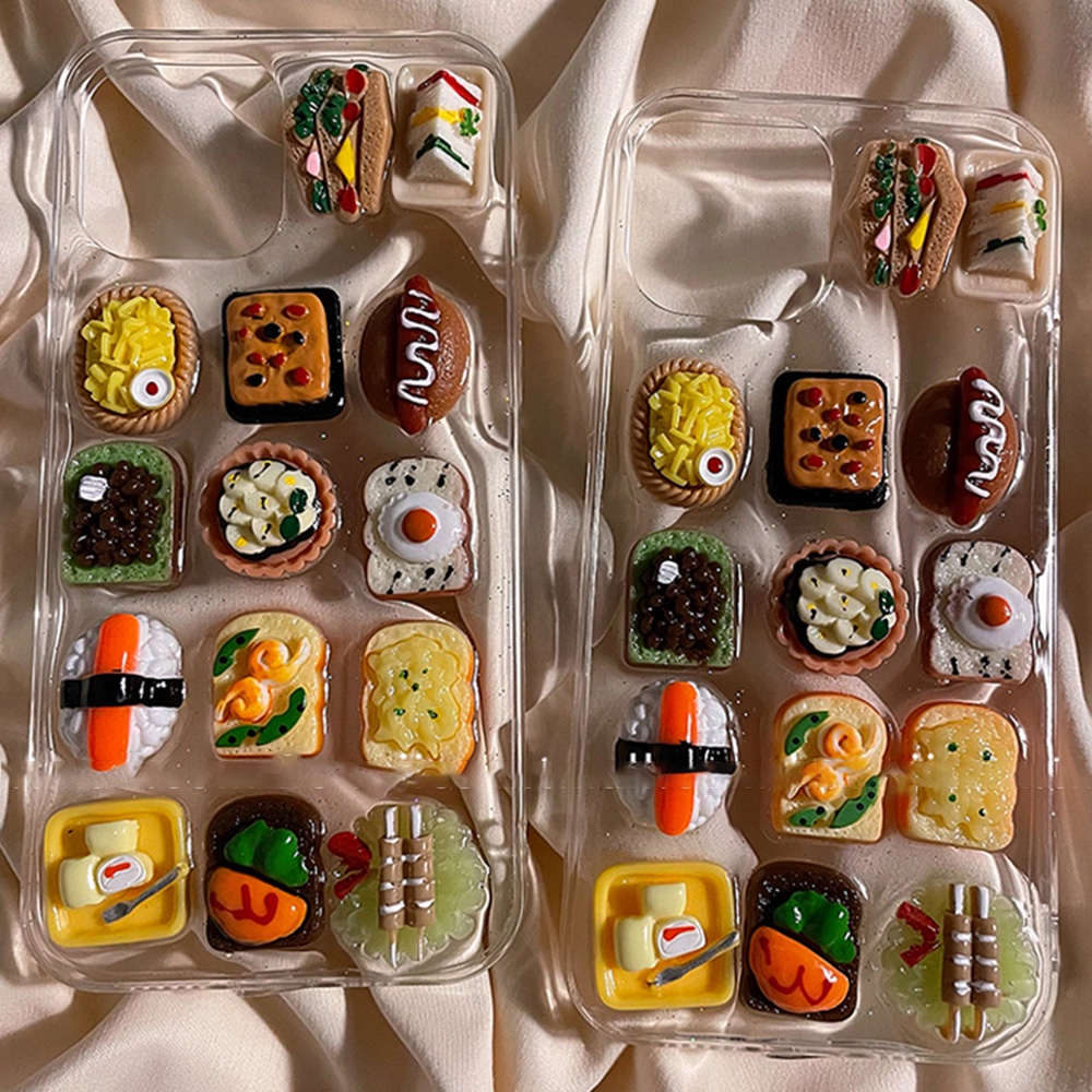 Ốp Điện Thoại TPU Mềm Siêu Mỏng Hấp Thụ Sốc Hình Trứng / Sushi 3D Cho IPhone 14 Pro Max 11 7Plus 13 12 11 Pro Max X XS XR