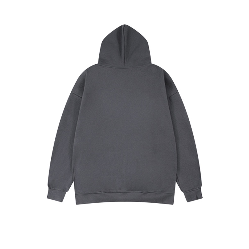 Áo hoodie ULZZANG unisex xám trơn chất liệu nỉ bông 320gsm cao cấp