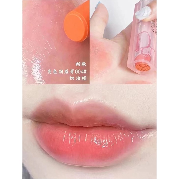 Dior Color Changing Lipstick Sample 001 004 Moisturizing Lipstick Lip Balm Two-piece Set 1.4g * 2Set 2 Son Môi Dưỡng Ẩm Đổi Màu Theo Nhiệt Độ Hiệu1.4g * 2