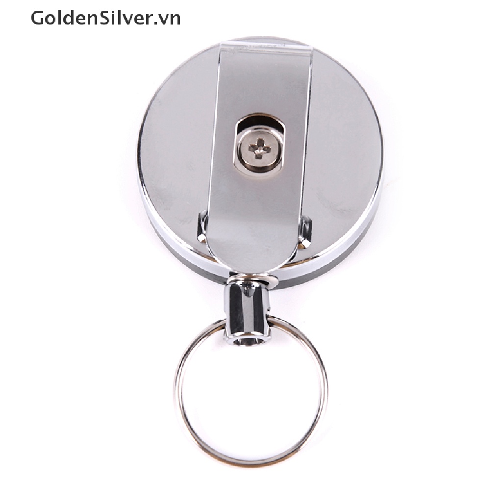 Móc Khóa Dây Thép Thể Thao Có Báo Động Thu Gọn Được Màu Vàng Bạc .