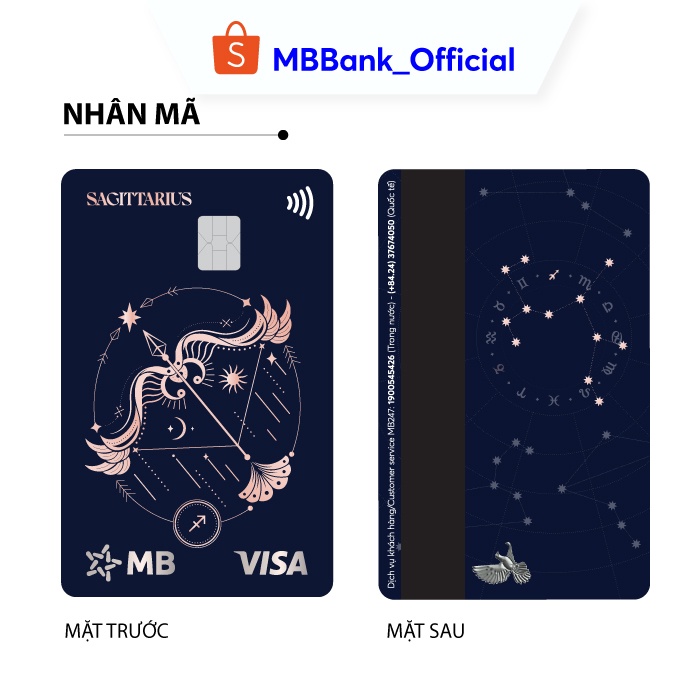 [E-voucher & Dịch vụ] Dịch vụ phát hành thẻ MB Hi Visa Collection - CHĐ Bạch Dương, Nhân Mã, Sư Tử