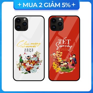 Ốp lưng kính Samsung A11/A21S/A50S/J730/...kính cường lực 9H chống trầy hình Tết BST5
