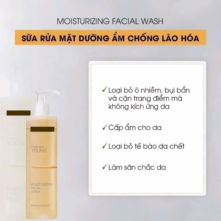 Sữa Rửa Mặt cấp ẩm dành cho da dầu mụn Christina Forever Young 300ml