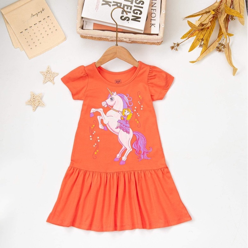 Đầm/váy cotton bé gái xuất dư mềm mát