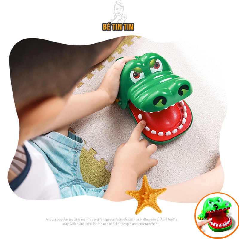 Đồ Chơi Cá sấu Cắn Tay Có 2 Loại To Nhỏ Cho Bé - Đồ Chơi Giải Trí Vui Nhộn