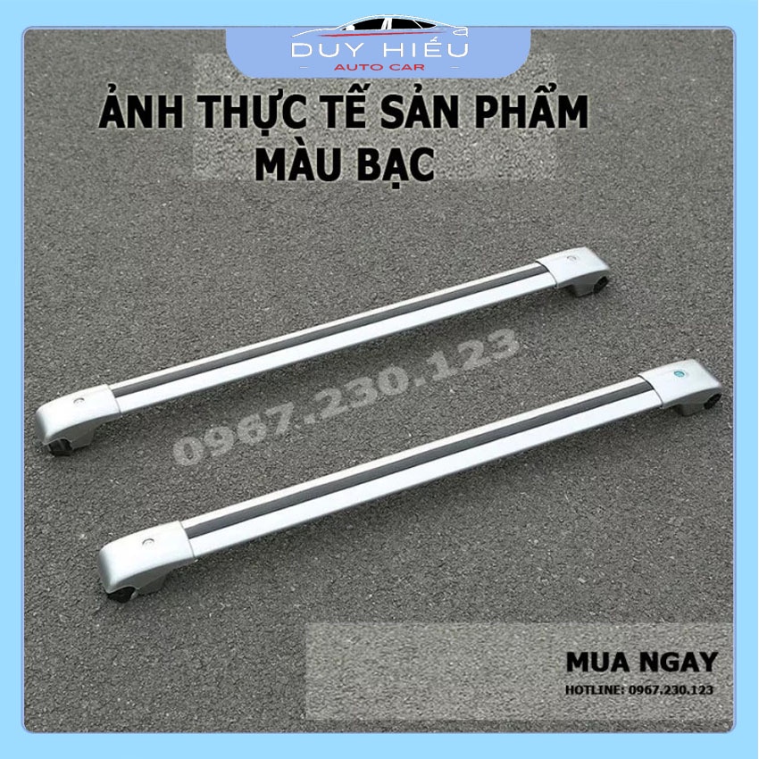 Hai cây giá nóc ngang có khóa dành cho ô tô đã có 2 cây dọc có khe hở trên nóc xe