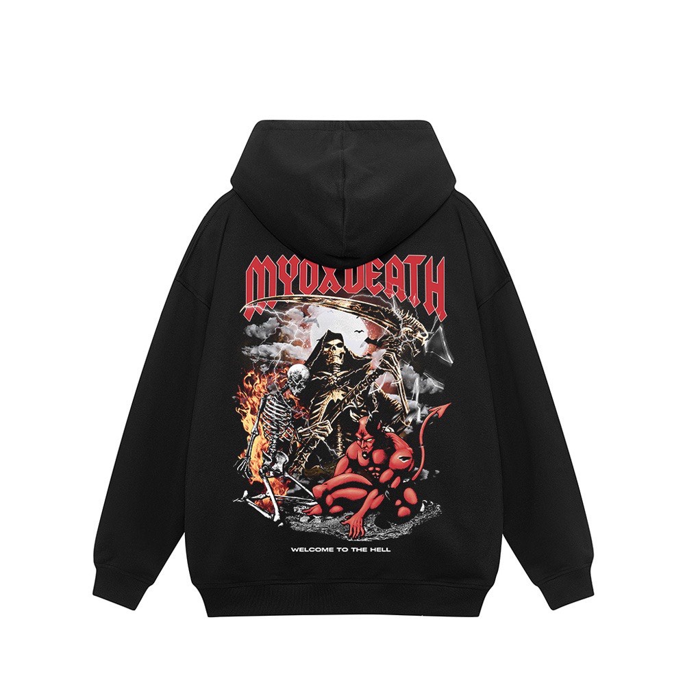 Áo Hoodie MYO X DEATH Helloween Mũ Trùm 2 Lớp Form Unisex Nỉ Bông Cotton Cao Cấp