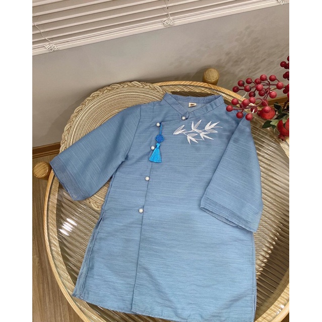 Áo dài Lam Trúc cho bé trai | Dotori