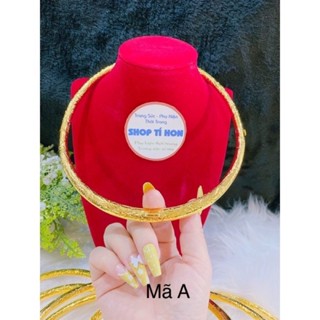 Kiềng cưới rồng phụng bản dẹp mạ vàng 24 cao cấp mẫu mới về ( 1 kiềng ) mua kiềng tặng 1 nhẫn 5 phân mạ vàng 24