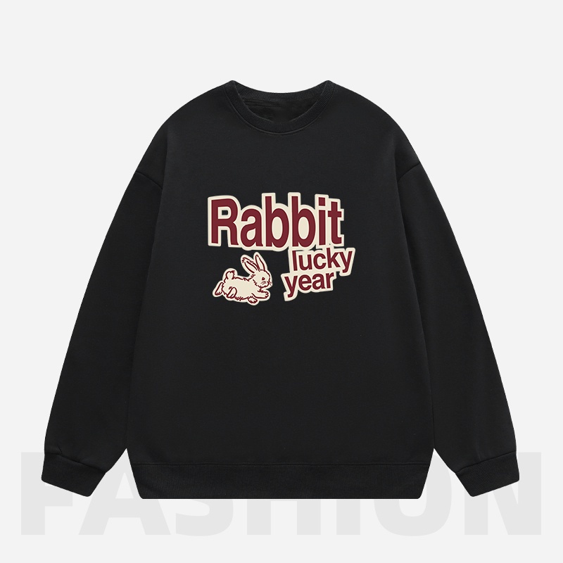 NRVP Áo Khoác Thể Thao Tay Dài Dáng Rộng In Hình Thỏ Năm Mới 2023 Phong Cách Trung Hoa Hàn Quốc Cho Nữ