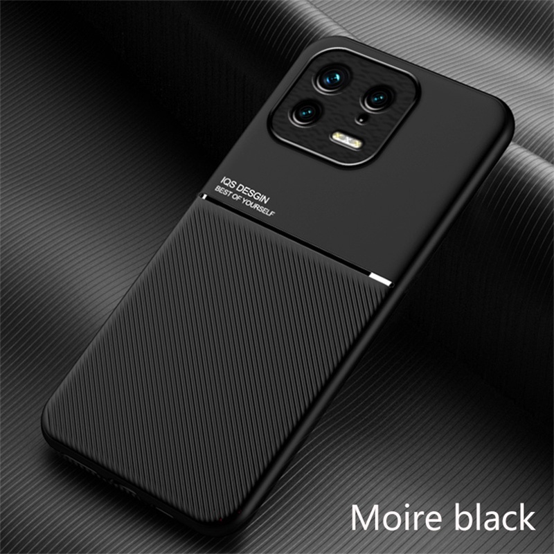 Ốp Điện Thoại Kết Cấu Da Chống Sốc Có Vòng Đỡ Từ Tính Gắn Xe Hơi Cho XiaoMi 13 Pro Mi 13 13Pro 13Lite Lite
