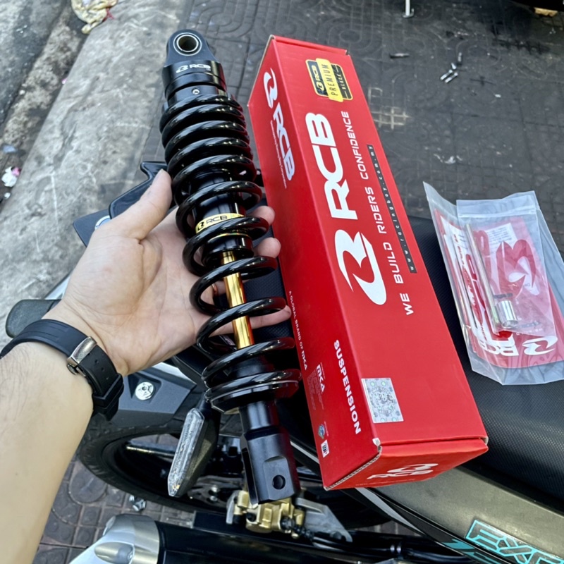 Phuộc RCB C Đen Ty Vàng Vario click Hàng chính Hãng