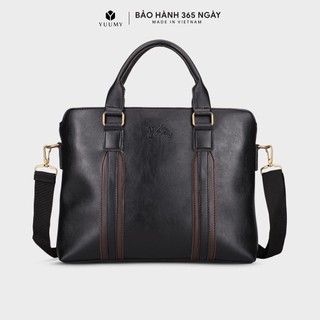 Cặp da nam-nữ công sở Yuumy phối sọc trang trí CAYUUMY09