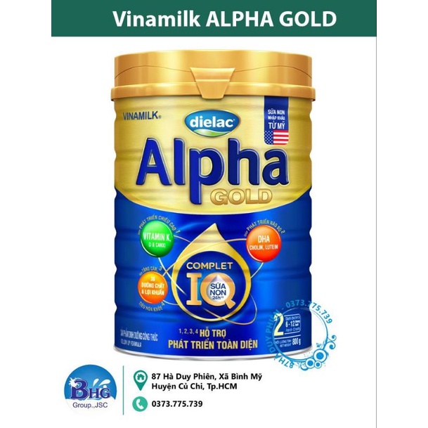 Sữa Bột Alpha Gold 800gr 1 2,3,4