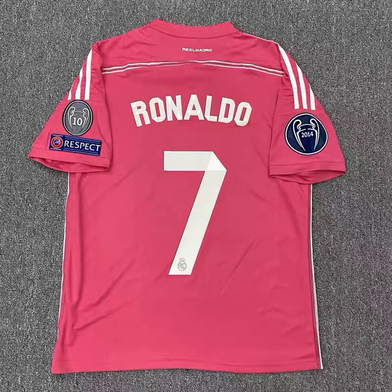 Áo Thun Số 14-15 Tay Ngắn / Ngắn Phong Cách vintage Real Madrid Size S-2XL