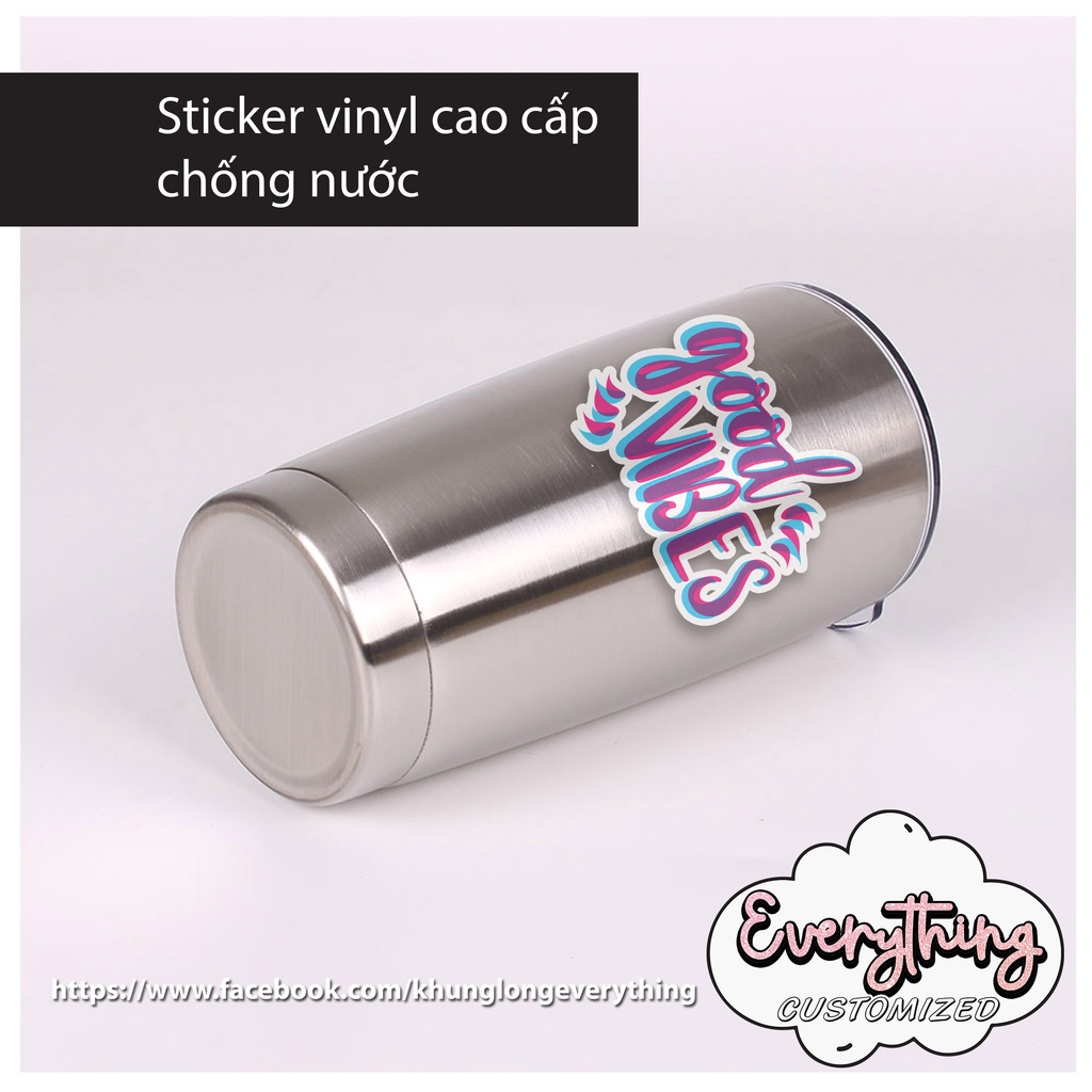 Ly giữ nhiệt inox - Tặng kèm sticker in tên