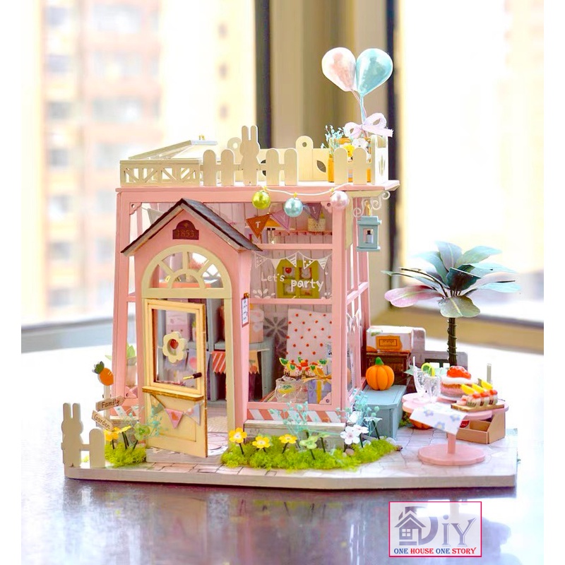 Nhà búp bê bằng gỗ Robotime Rolife | Holiday Party Time DIY - Quà tặng giáng sinh cho nam và nữ