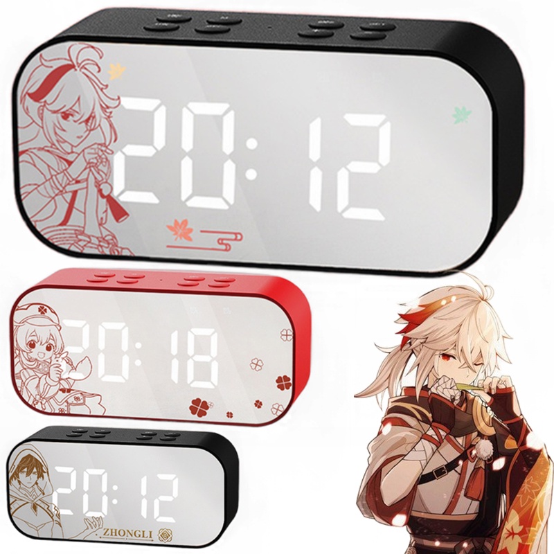 Genshin Impact Loa Nghe Nhạc Bluetooth Không Dây Mini Loa Di động Dễ Thương Loa Bluetooth Có Đồng Hồ Báo Thức Genshin Impact