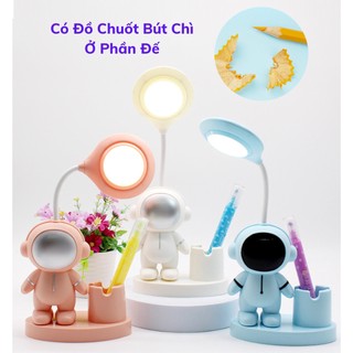 Đèn học để bàn phi hành gia, đèn led để bàn chống cận có đồ chuốt bút chì