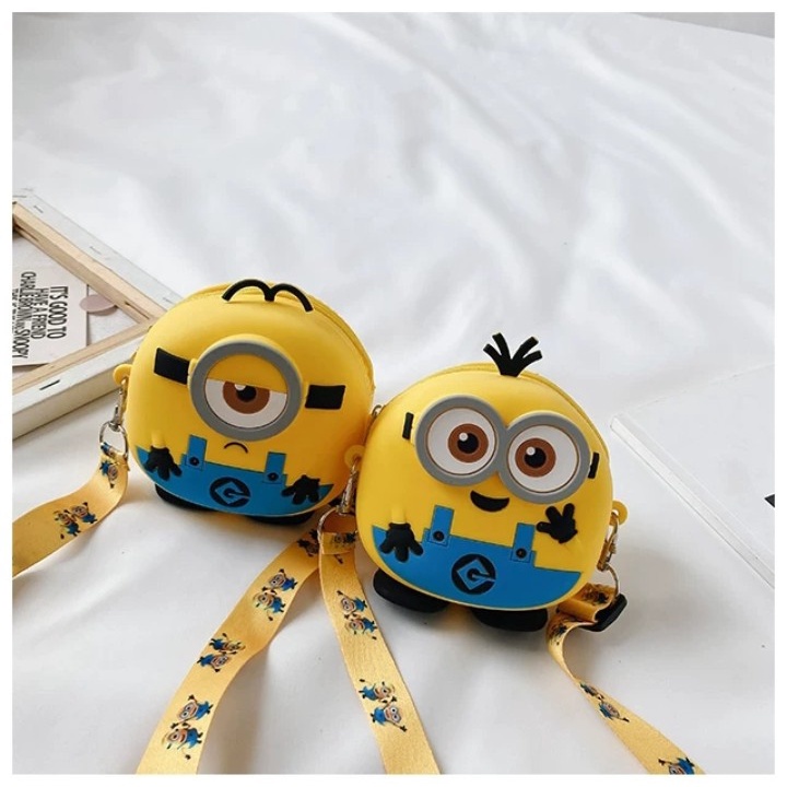Túi Đeo Chéo silicon Hình Minion Siêu Đẹp Cho Bé