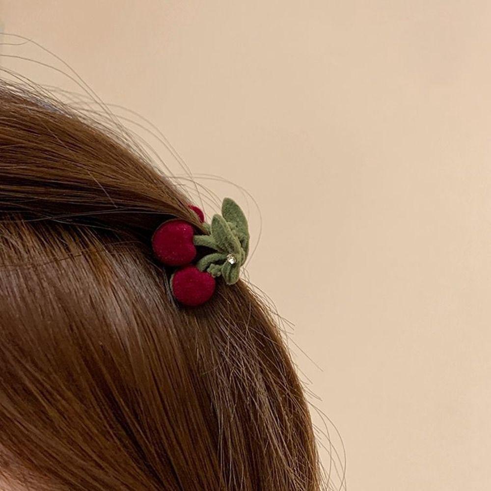 Kẹp Tóc Hoa Tulip / Cá Mập Cỡ Lớn Màu Xanh Lá / Cherry Đơn Giản Ngọt Ngào Mừng Năm Mới Cho Nữ