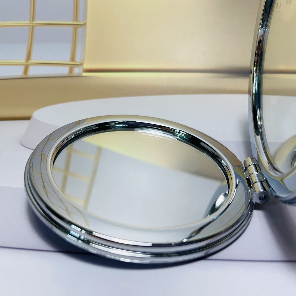 Gương MiNi 2 Mặt Cầm Tay Có Kim Tuyến