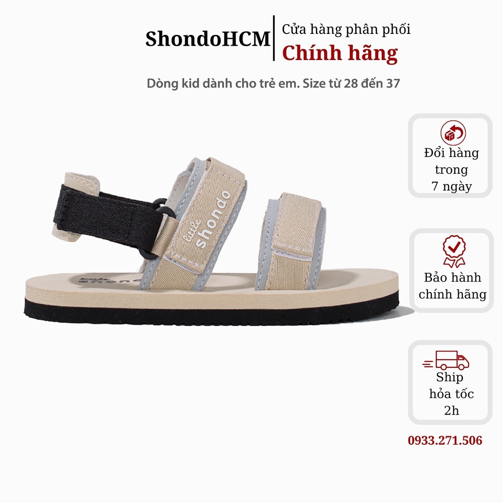 Giày Trẻ Em Shondo Sandals Little Xám Be LIT0101