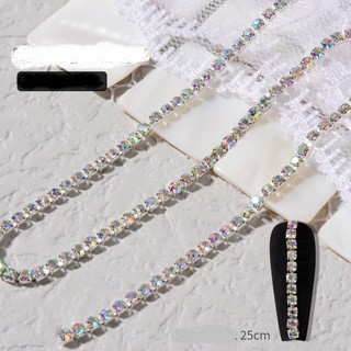 Dây đá đính móng, dây xích đá nail (túi - 23cm)