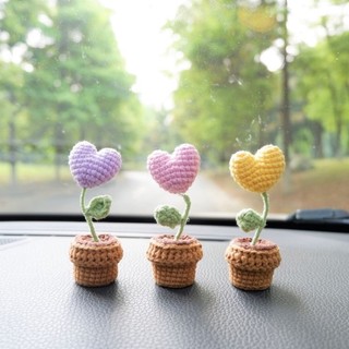[ Handmade] Chậu Hoa Len Mini trang trí