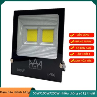 Đèn pha LED COB 50w 100w 200w siêu sáng chống nước kháng nước ip66 cao cấp đủ công suất