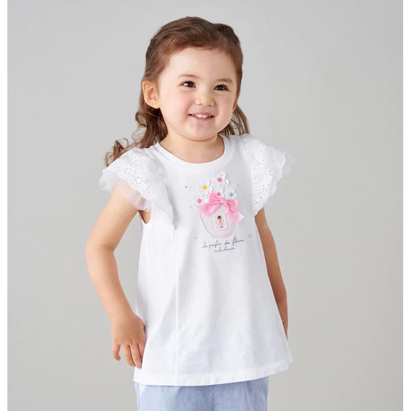 Áo thun kiểu, 100% cotton, T-SHIRT, MIKIHOUSE, [12-5207-458]