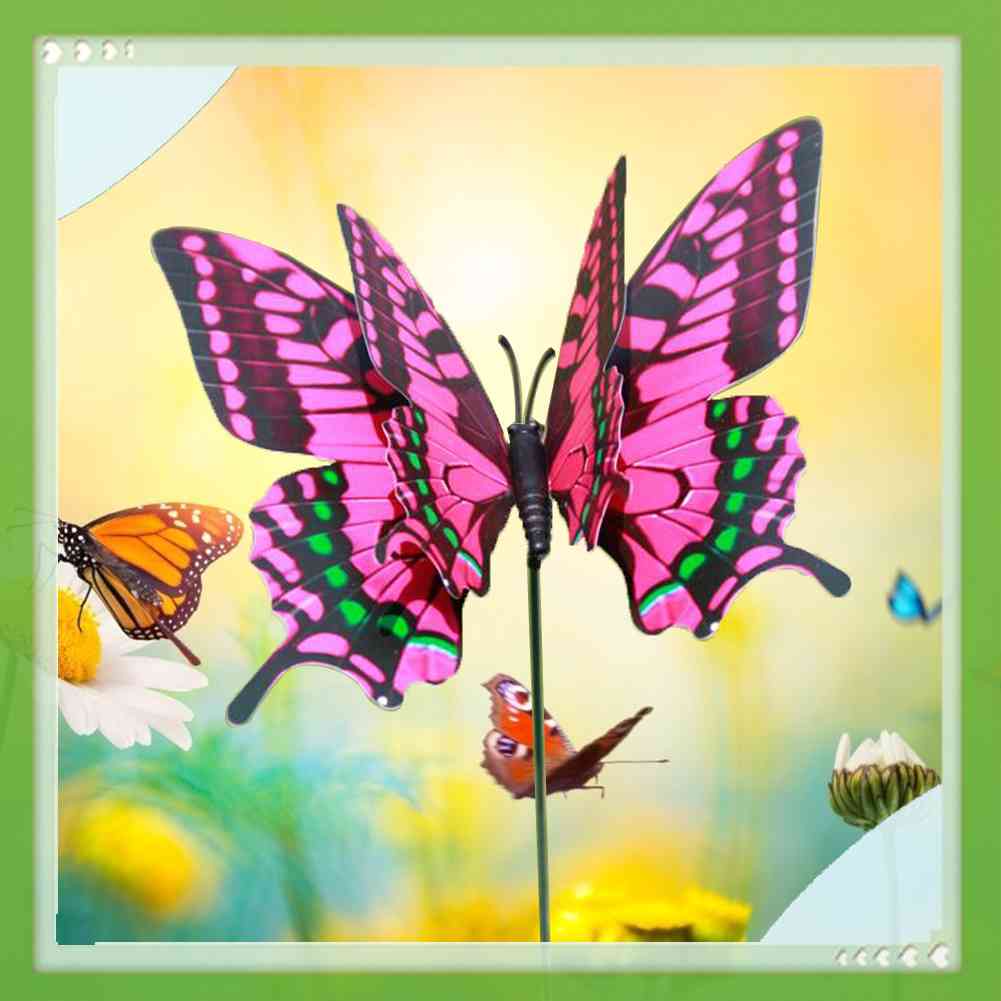 4 Con Bướm Bằng Nhựa PVC 7 / 12cm Trang Trí Sân Vườn