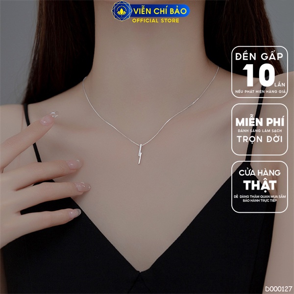 Dây chuyền xích bi bạc ý chất liệu bạc Thái 925 thời trang phụ kiện trang sức Viễn Chí Bảo D000066