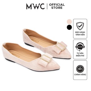Giày mwc 2229 - giày búp bê đính đá - búp bê da lộn - búp bê phối nơ - búp bê mũi nhọn - búp bê bệt - búp bê nữ tính