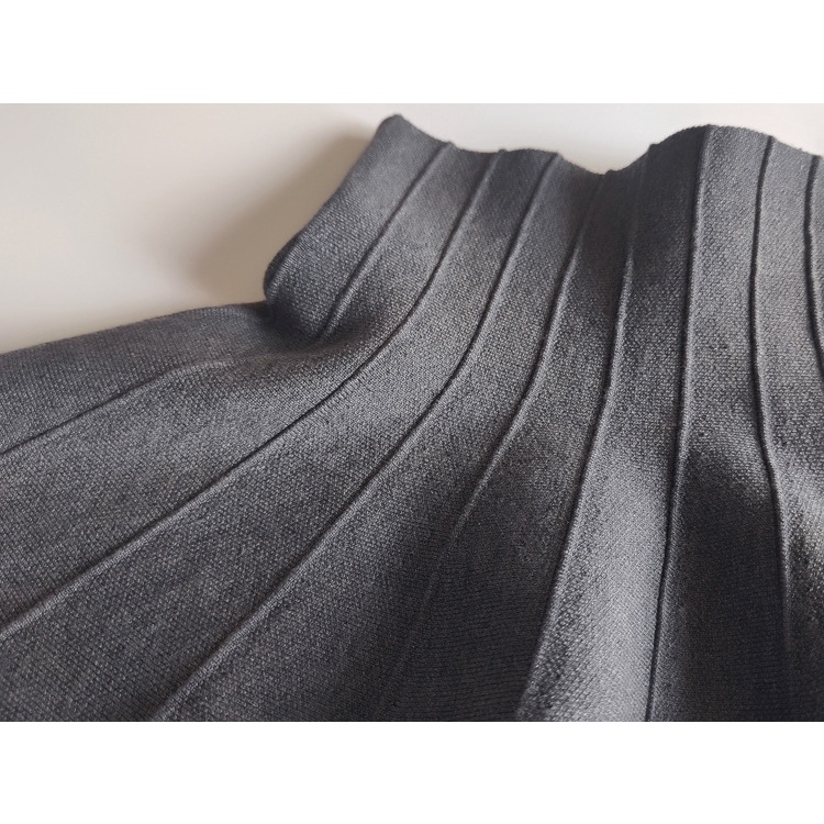 Chân Váy Dệt Kim Màu Đen / Xám Thời Trang Thu Đông Dành Cho Bé Gái 1-15 Tuổi