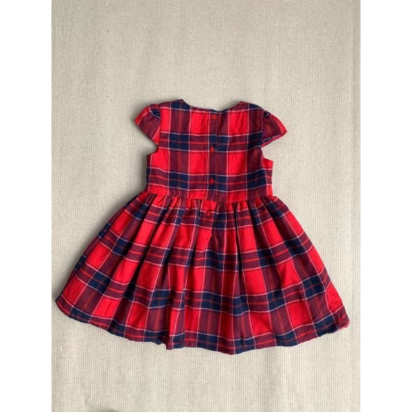 Váy bé gái kẻ đỏ C&A