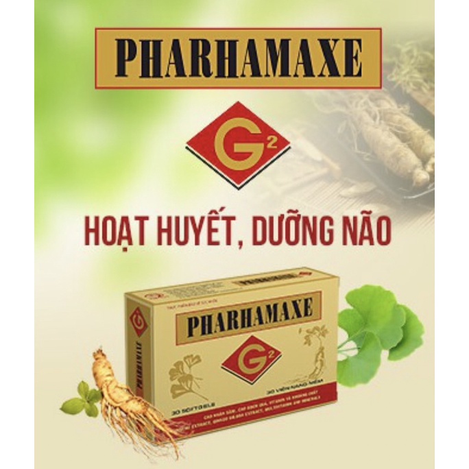 Viên Bổ Não Pharhamaxe G2 Tuệ Linh_dùng cho người huyết áp thấp, đau nửa đầu, ngủ ko sâu giấc, hay mệt mỏi