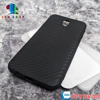 [TẶNG KÍNH CƯỜNG LỰC] Ốp lưng Samsung Galaxy J7 Pro SM-J730 nhựa dẻo vân CARBON