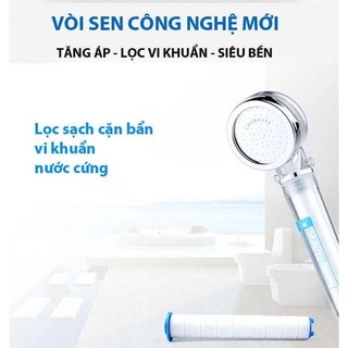 Vòi sen yc-300 tăng áp lõi lọc nước khử khuẩn tiết kiệm nước hàn quốc - combo tặng thêm 1 lõi lọc