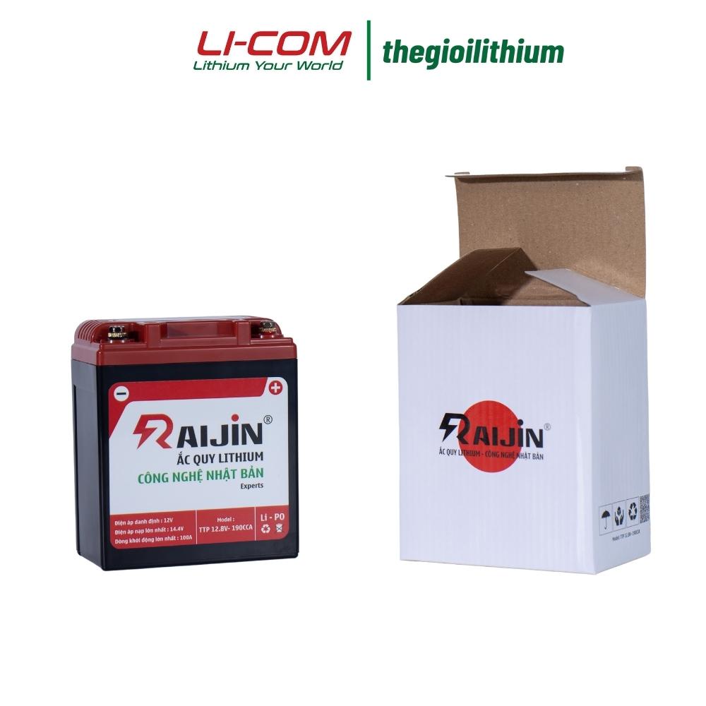 Hàng cao cấp -  Bộ bình ắc quy xe máy lithium RAIJIN  độ đèn và khởi động xe máy Experts size S M L 12v 4ah-6ah-7ah