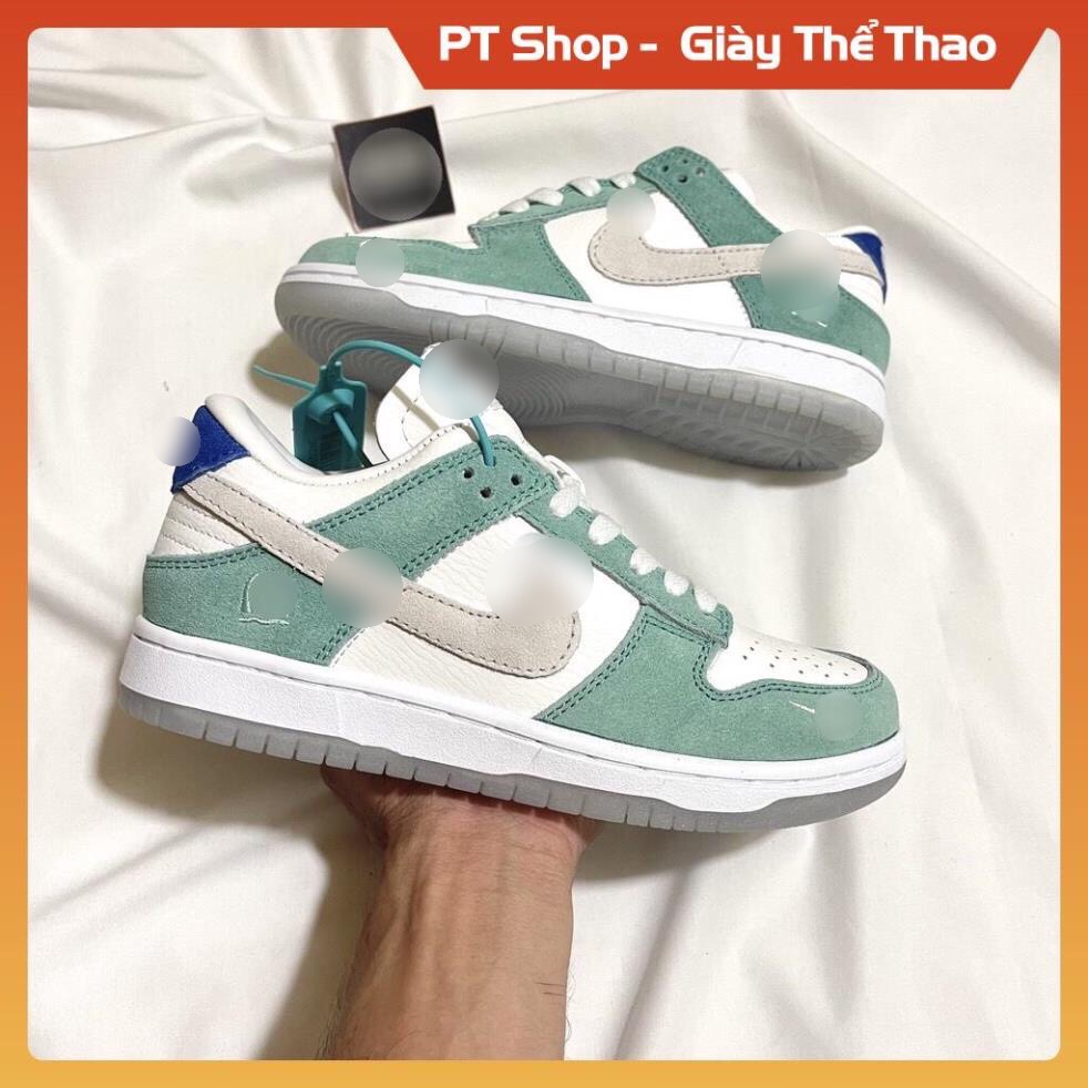 [FreeShip - loại 1] Giày Jor.dan SB xanh &quot;mint seoul&quot; đế trắng thấp cổ, Giày JD1 SNEAKER thể thao nam nữ xanh lá da lộn