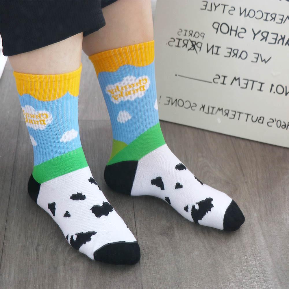 Mxgoods Vớ Cotton Họa Tiết Kẻ Sọc Caro Cổ Điển Hợp Thời Trang Mùa Đông