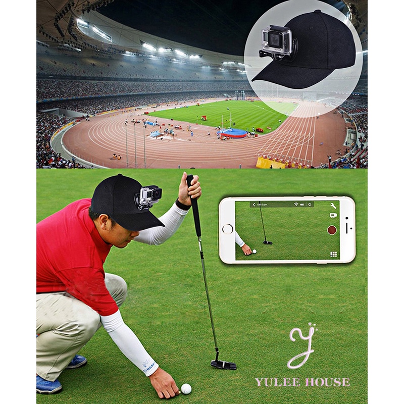 Nón Kết Có Đế Gắn GoPro, Actioncam - Mũ Lưỡi Trai Picnic Chính Hãng Puluz - YULEE HOUSE