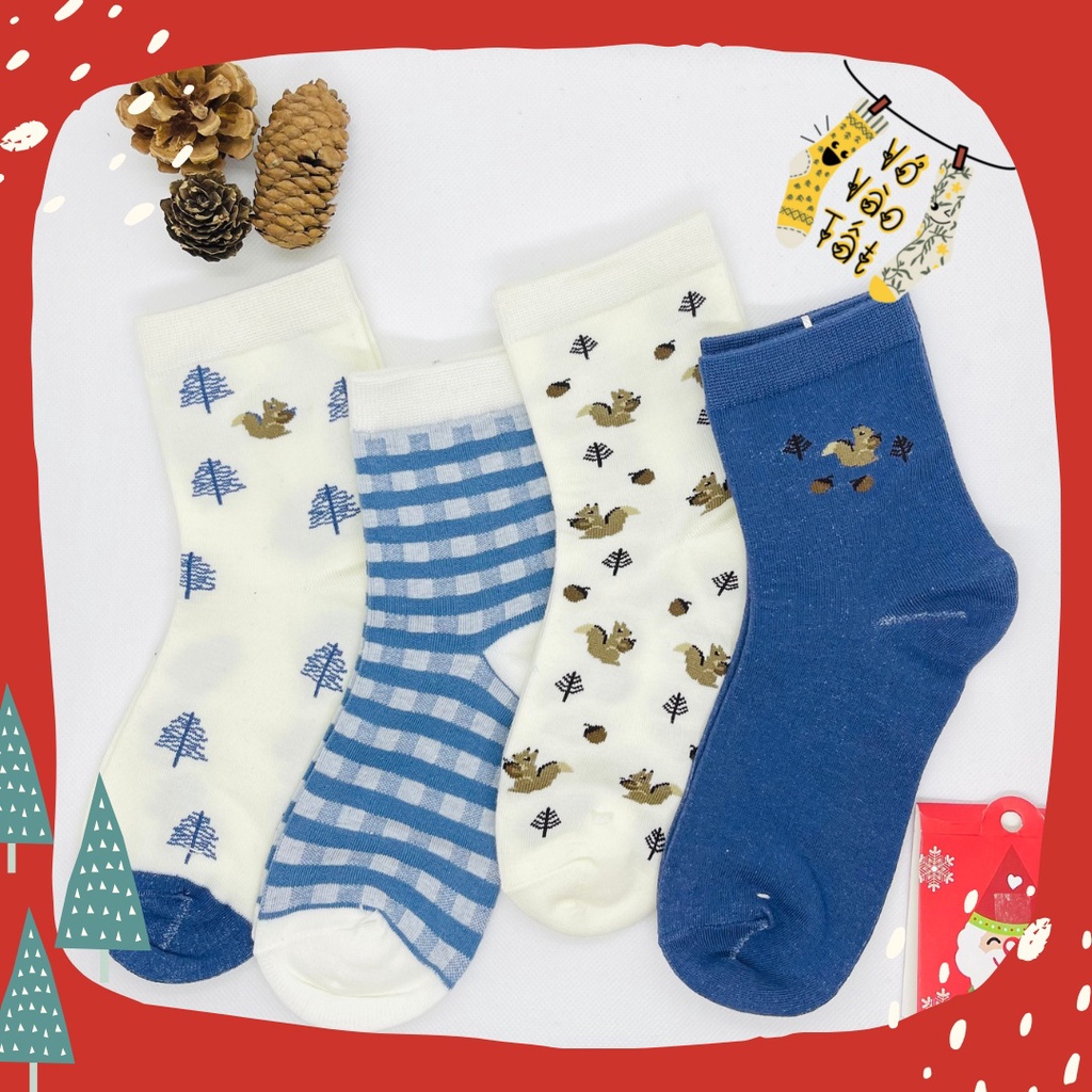 VỚ TẤT CỔ CAO TRUNG TÔNG XANH DƯƠNG HÌNH SÓC NHỎ