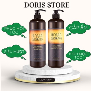 Dầu gội xả AGAN DELUXE dưỡng ẩm phục hồi chống lão hoa da đầu kích mọc tóc siêu mượt 1000ML * 2 Chính Hãng